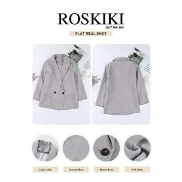 Stylish ROSKIKI Women's Blazer – Comfort & Elegance