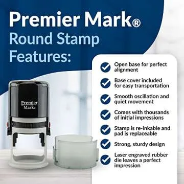 Georgia Round Notary Stamp - Self-Inking - Meets State Requirements (with Expiration Date)