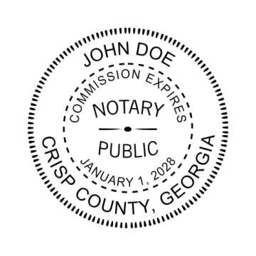 Georgia Round Notary Stamp - Self-Inking - Meets State Requirements (with Expiration Date)