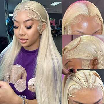 28 Inch 613 Blonde Lace Front Wigs Human Hair Straight Blonde 13x4 HD Lace Front Wigs Human Hair Pre Plucked Hairline with Baby Hair 613 Glueless Wigs Human Hair Pre Plucked 613 Wigs for Black Women