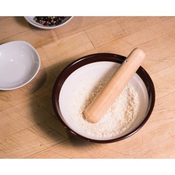 Helen’s Asian Kitchen Suribachi Set - Ceramic Mortar & Pestle