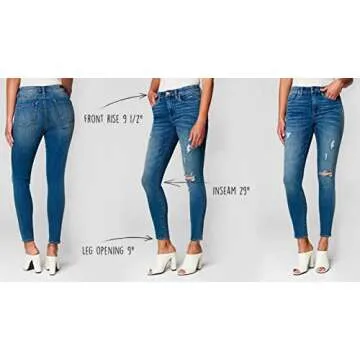 [BLANKNYC] womens Mid-rise Jeans, Pants, & Fitting, Luxury Clothing Stylish Mid Rise Skinny Jeans Fashionable Pants Comfortable Fitting Casual Wear, Spoiler Alert, 26 US