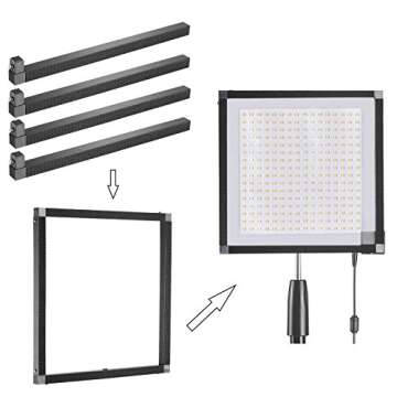 Neewer Foldable 256 LED Lighting Panel on Frabic, with 2.4G 11-Channel Remote Control and AC
