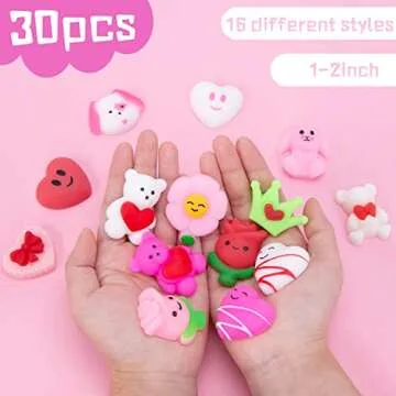 LovesTown 30PCS Mochi Squishies Toys, Mini Kawaii Squishies Stress Relief Fidget Toys for Goodie Bag...