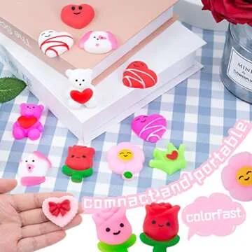 LovesTown 30PCS Mochi Squishies Toys, Mini Kawaii Squishies Stress Relief Fidget Toys for Goodie Bag Fillers Party Favors