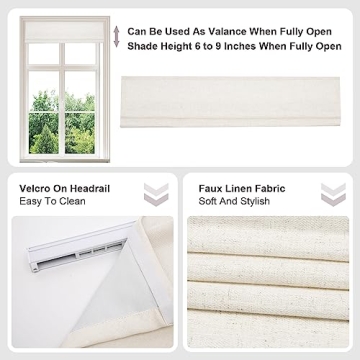 Custom Washable Blackout Roman Shades for Windows & Doors