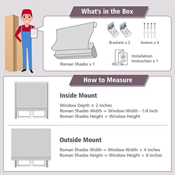 Custom Washable Blackout Roman Shades for Windows & Doors