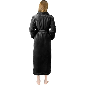 NY Threads Plush Women's Robe Cozy Warm Fleece Bathrobe