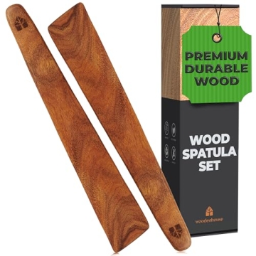 12-inch Teak Wood Spatula Set for Versatile Kitchen Use