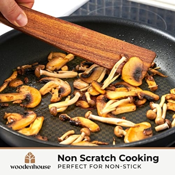 12-inch Teak Wood Spatula Set for Versatile Kitchen Use