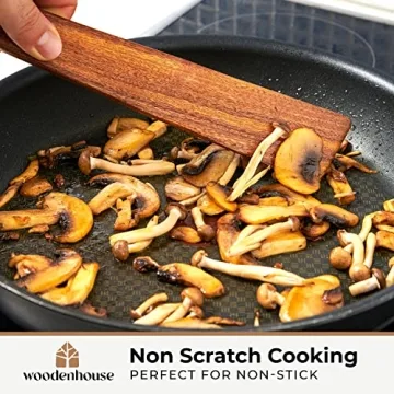 12-inch Teak Wood Spatula Set for Versatile Kitchen Use