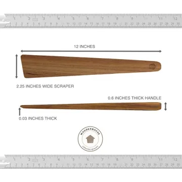 12-inch Teak Wood Spatula Set for Versatile Kitchen Use