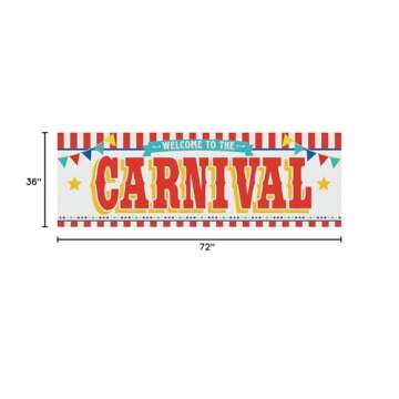 Carnival Welcome Party Banner - 6 Feet Long for Theme Events
