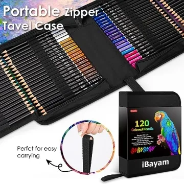 iBayam 123-Pack Colored Pencils Set for All Ages