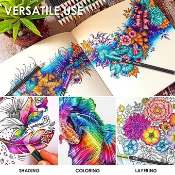 iBayam 123-Pack Colored Pencils Set for All Ages