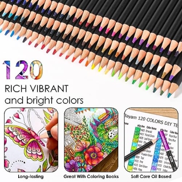 iBayam 123-Pack Colored Pencils Set for All Ages
