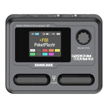 SONICAKE Pocket Master-Portable Multi Effects Pedal, 100+ Built-in Guitar/Bass/Acoustic Effects, Amp...