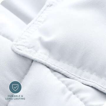 Bare Home Comforter Set - Full Size - Ultra-Soft - Goose Down Alternative - Premium 1800 Series - All Season Warmth (Full, White)