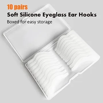 PTSLKHN Eyeglass Ear Hooks for Secure Fit - 10 Pairs