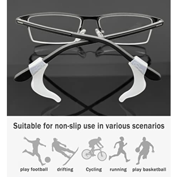 PTSLKHN Eyeglass Ear Hooks for Secure Fit - 10 Pairs