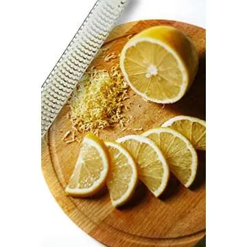 Citrus Lemon Zester & Cheese Grater by AdeptChef - Parmesan Cheese, Lemon, Ginger, Garlic, Nutmeg, Vegetables, Fruits - Very sharp Stainless Steel Blade Protective Cover, Dishwasher Safe
