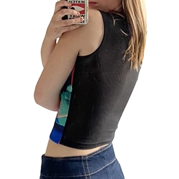 Y2K Graphic Print Womens Crop Top for Summer Style