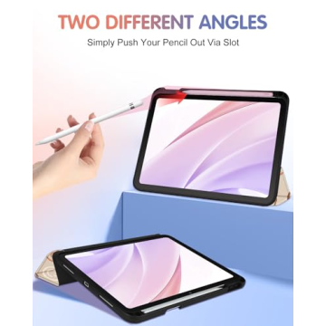 Cute Wazzasoft iPad 10th Gen Case with Pencil Holder