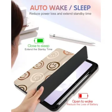 Cute Wazzasoft iPad 10th Gen Case with Pencil Holder