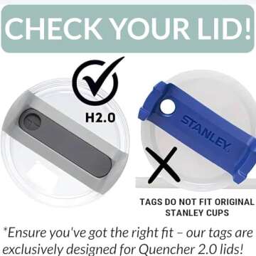 Personalized Stanley Tumbler Name Plates，Custom Stanley Name Tag for 20 30 40 Oz Tumblers Lid，Tumbler Topper - Ideal Stanley Cup ID Gifts (Color*1)