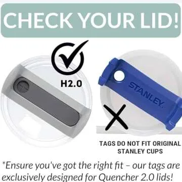 Personalized Stanley Tumbler Name Plates，Custom Stanley Name Tag for 20 30 40 Oz Tumblers Lid，Tumbler Topper - Ideal Stanley Cup ID Gifts (Color*1)