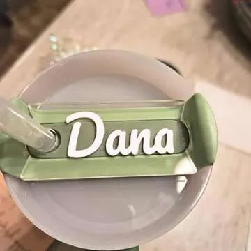 Personalized Stanley Tumbler Name Plates，Custom Stanley Name Tag for 20 30 40 Oz Tumblers Lid，Tumbler Topper - Ideal Stanley Cup ID Gifts (Color*1)