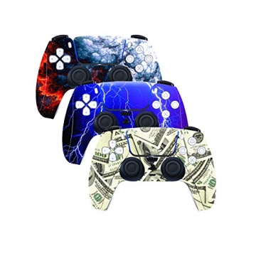 Skin for Ps5 Controller, 3pcs Whole Body Vinyl Decal Cover Sticker for PlayStation 5 Controller (PS5...
