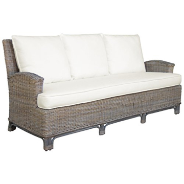 Panama Jack Sunrooms PJS-3001-KBU-S Exuma Sofa with Cushions, Light Beige