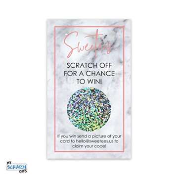 My Scratch Offs 100 Pack Glitter 1 inch Holographic Silver Round Scratch Off Sticker Labels for DIY Make Your Own Lottery Raffle Ticket Replica Games Custom Cards Announcement