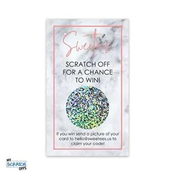 My Scratch Offs 100 Pack Glitter 1 inch Holographic Silver Round Scratch Off Sticker Labels for DIY Make Your Own Lottery Raffle Ticket Replica Games Custom Cards Announcement