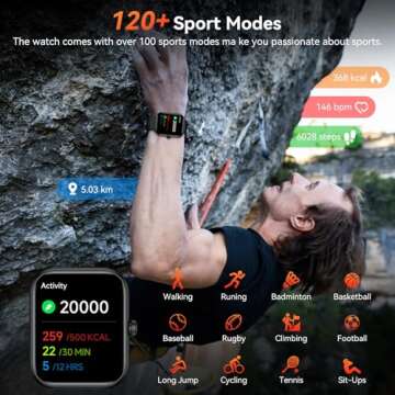 Smart Watch with Alexa, 1.83" Fitness Tracker for Everyone