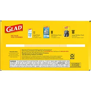 Glad Tall Kitchen Drawstring Trash Bags - Odorshield 13 Gallon White Trash Bag, Febreze Fresh Clean, 110 Count