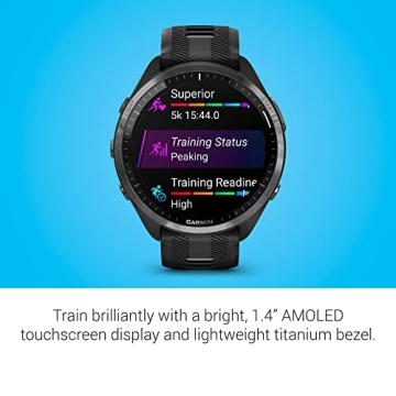 Garmin Forerunner 965 Smartwatch with AMOLED Display, GPS, Black & Gray