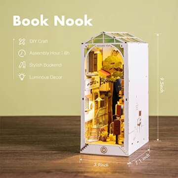 Rolife DIY Book Nook Kit Sunshine Town for Creative Decor