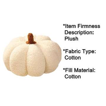 DRTRU Pumpkin Throw Pillow,Halloween 3D Pumpkin Pillow Cushion,Soft Pumpkin Plush Toy for Furniture Decoration Thanksgiving,Christmas or Halloween (White)