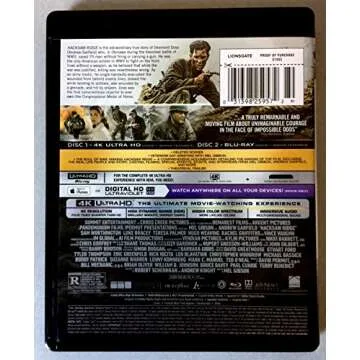 Hacksaw Ridge 4K Ultra HD Blu-ray Digital | Epic War Film