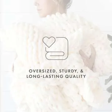 Linen Market Beddings Oversized Chunky Knit Throw Blanket Acrylic Hypoallergenic - 47'' x 59'' Cozy Home Accent for Snuggling, Lounging, and Stylish Décor (Ivory)