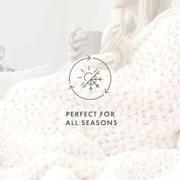 Linen Market Beddings Oversized Chunky Knit Throw Blanket Acrylic Hypoallergenic - 47'' x 59'' Cozy Home Accent for Snuggling, Lounging, and Stylish Décor (Ivory)