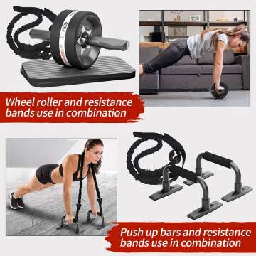 Ab Rollers Wheel Kit for Core Strength Training