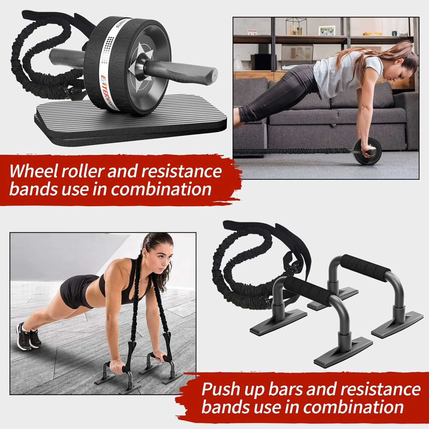 Ab Rollers Wheel Kit for Core Strength Training