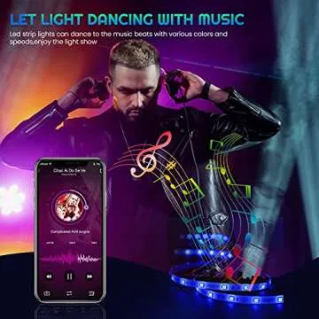 YEELIGHT Smart Led Strip Lights,6.5 FT WiFi Led Light Strips with App & Voice Control,Game Sync/Music Sync,RGB Led Lights for TV,Bedroom,Kitchen,Room Decor,Work with Alexa,Google,Homekit