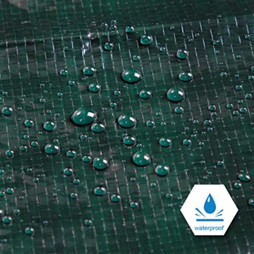 Waterproof Multipurpose 6x8 Feet Green Tarp - 8 Mil Thick