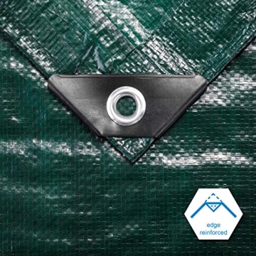 Waterproof Multipurpose 6x8 Feet Green Tarp - 8 Mil Thick