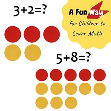 Mr. Pen- Two Color Counters, 100 pcs, Counters for Kids Math, Counters, Math Counters, Red and Yellow Counters, Math Counters for Kids, Counting Chips, Counters for Math