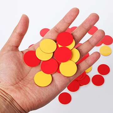 Mr. Pen- Two Color Counters, 100 pcs, Counters for Kids Math, Counters, Math Counters, Red and Yellow Counters, Math Counters for Kids, Counting Chips, Counters for Math